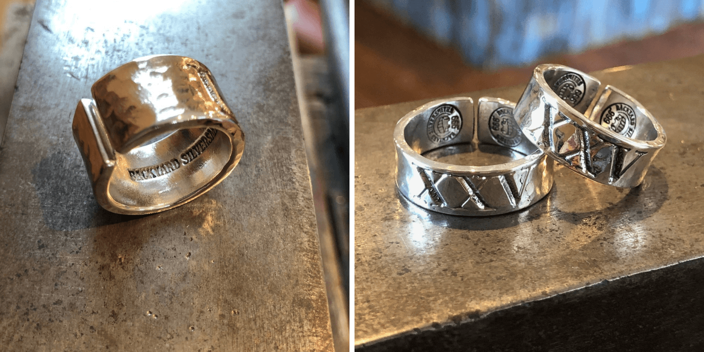 Backyard Silversmiths Adjustable Rings
