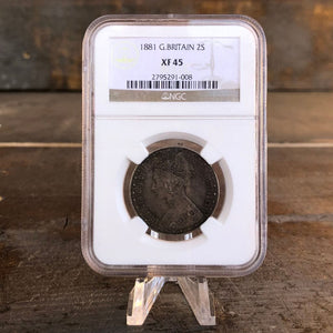 1881 Great Britain Florin 2S - XF 45 Backyard Silversmiths