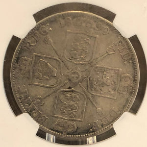 1890 Great Britain 4S Double Florin Silver Coin - VF-25 Backyard Silversmiths