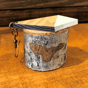 Diamond-Shaped Wood Earrings - Artisan Find Backyard Silversmiths