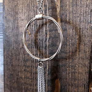 Guitar String Tassel Necklace - Artisan Find Backyard Silversmiths