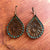 Hand Tooled Floral Leather Earrings - Artisan Find Backyard Silversmiths