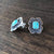 Sterling Silver and Turquoise Post Earrings - Artisan Find Backyard Silversmiths